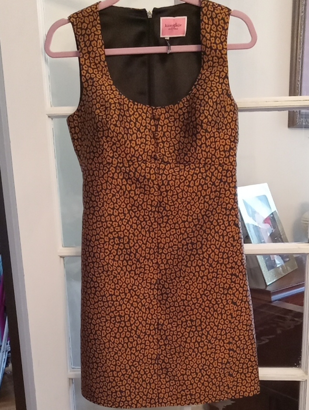 Kate Spade Flora Leopard Jacquard Dress 0 Animal Print Mini A-Line Shift